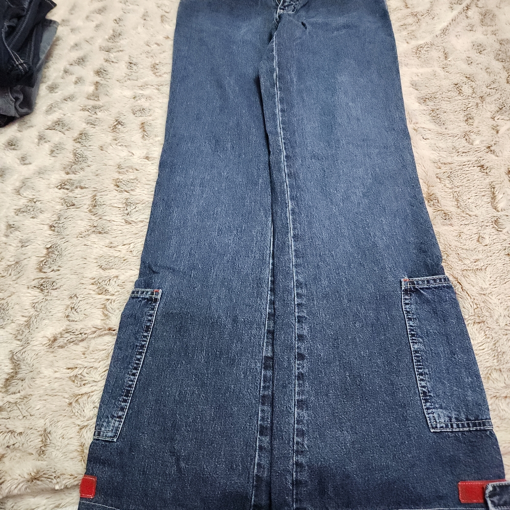 Mavi Blue Boot Cut Jeans with Red Accents